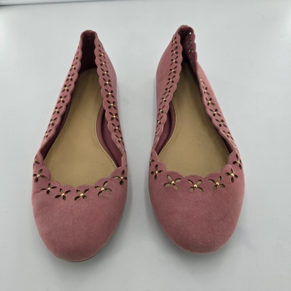 Elegant Mauve Scalloped Flats